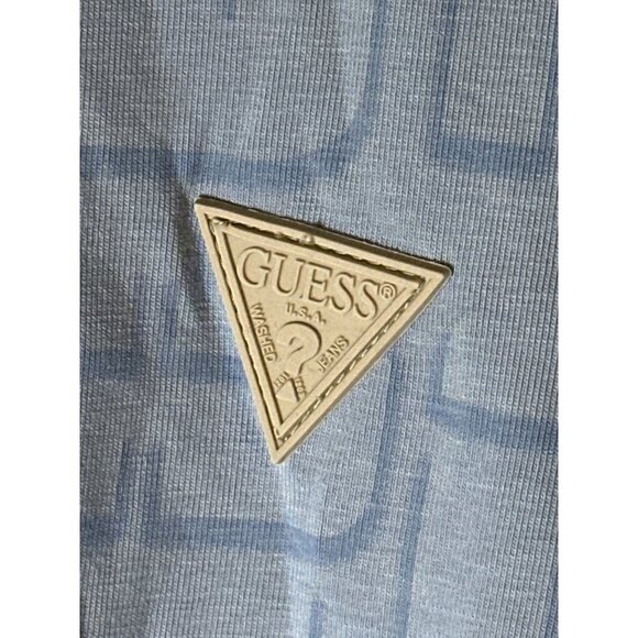Guess Nimbus Mens Crew Neck Short Sleeve Brand Logo T-Shirt, Blue, Size L, NWT - Picture 3 of 6
